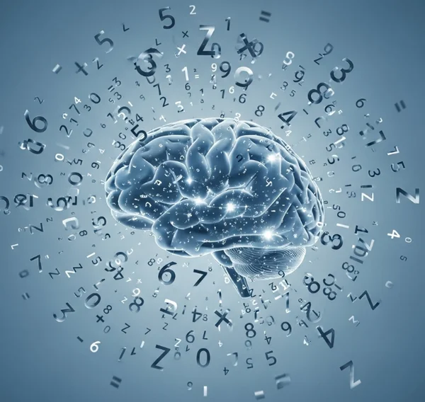 Abstract image of brain struggling with numerical information.