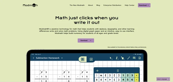 ModMath - Digital graph paper for math organization