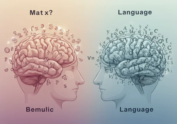 Abstract brains showing distinct number and word processing.