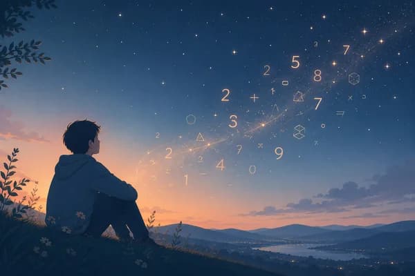 Illustrazione concettuale della cecità del numero e delle differenze di matematica
