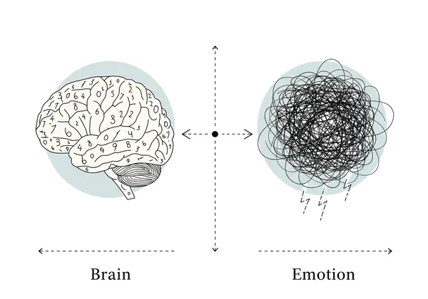 Diagram showing brain vs emotion in math difficulties