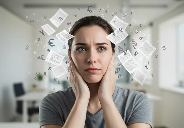 Adult feeling anxious about numbers and calculations
