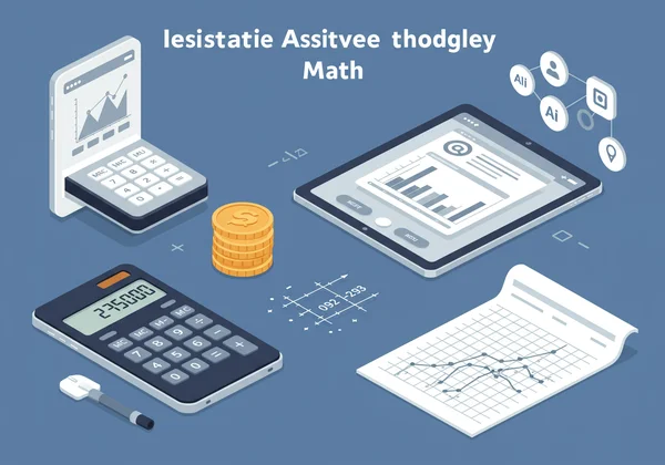 Digital calculator, graph paper, and budgeting app icons