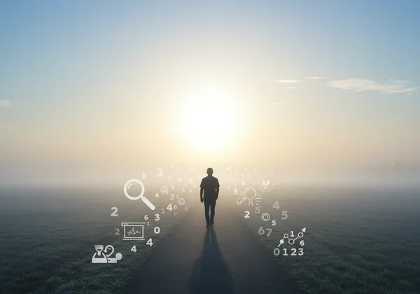 Person finding clarity and empowerment on a path of support